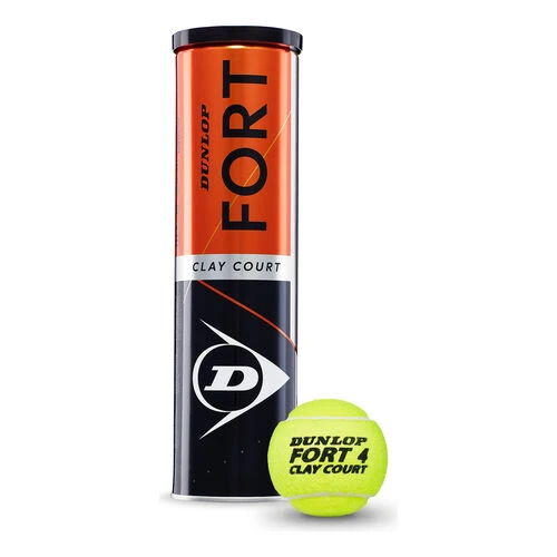 Dunlop Fort Clay Court 4 Ball Tube 4 Dunlop Fort Clay Court 4 Ball Tube - Image 2